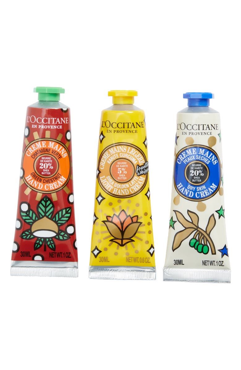 L'Occitane Hand Cream Indulgences Set (Limited Edition) USD $37 Value, Main, color, 