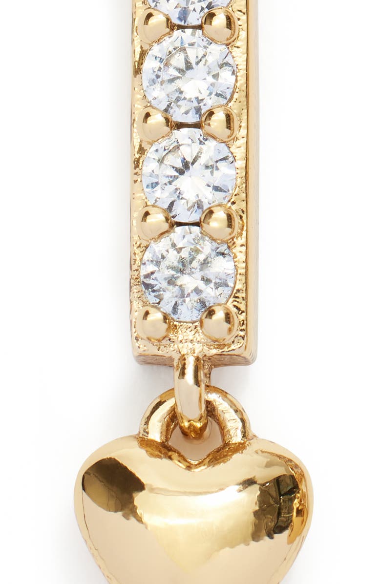 Kleinfeld Crystal Stick Heart Drop Earrings, Alternate, color,