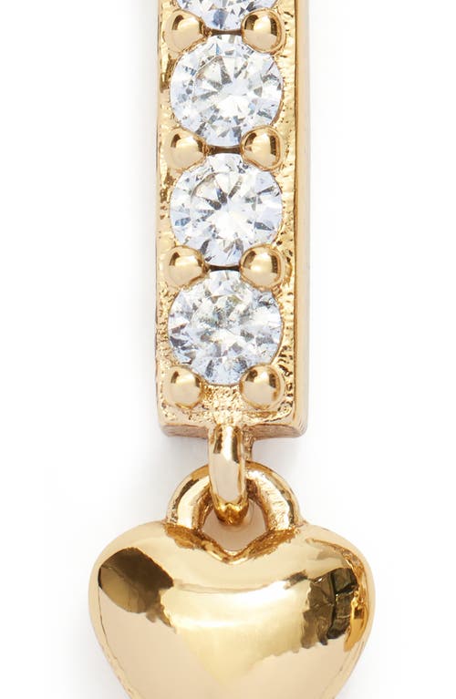 Kleinfeld Crystal Stick Heart Drop Earrings