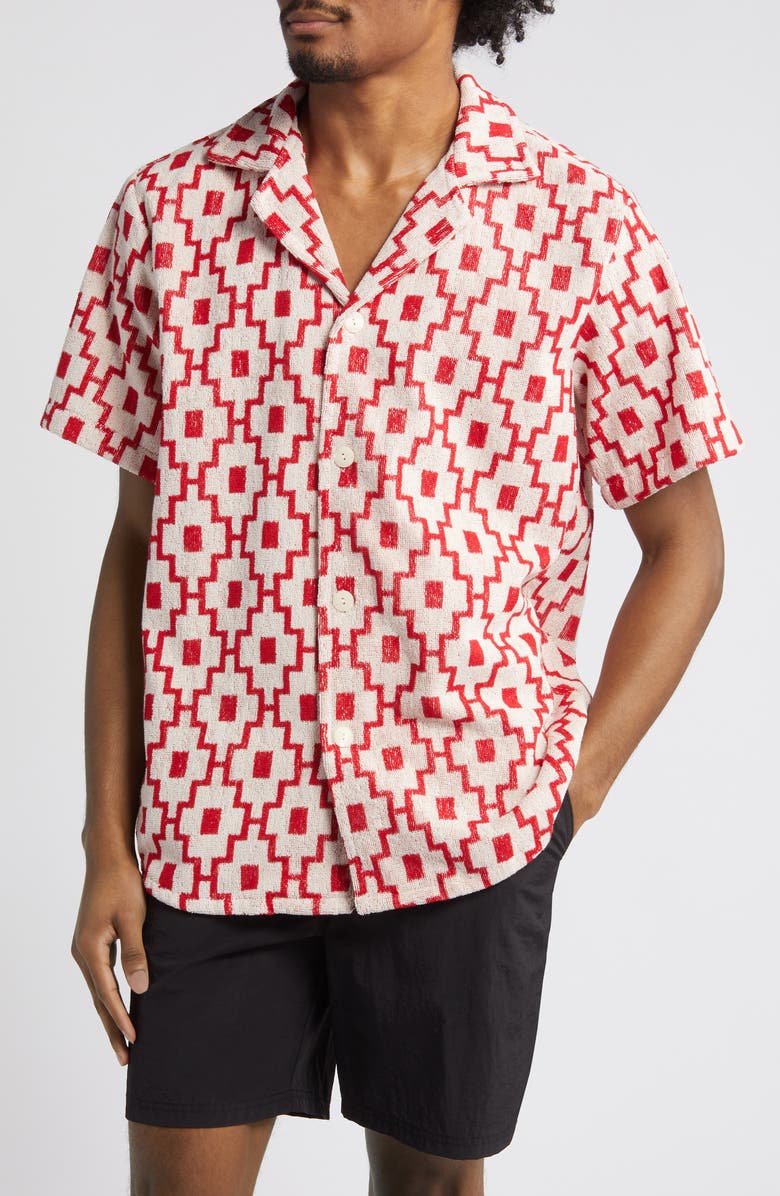 OAS Machu Terry Cloth Camp Shirt, Main, color, 