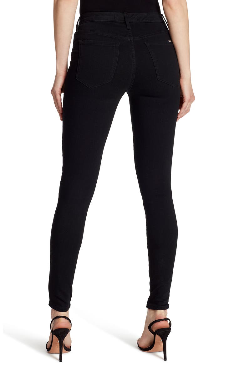 High Waist Skinny Jeans, Alternate, color, OD BLACK