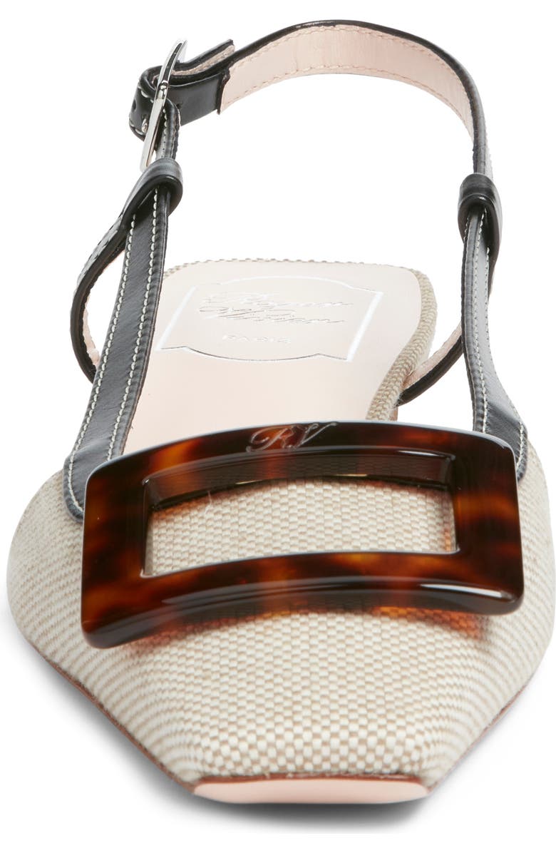 Roger Vivier Belle Vivier Slingback Ballerina Slingback Flat, Alternate, color, Daino/ Nero