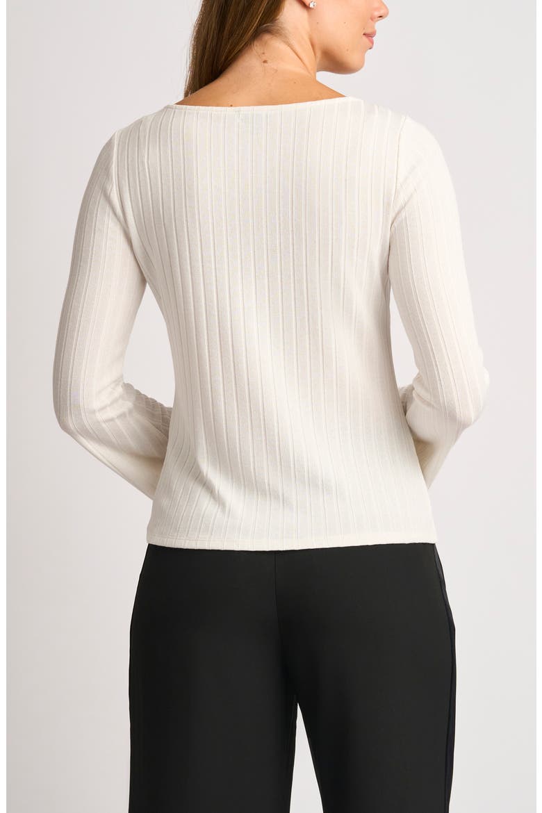 Flared Sleeve Bateau Neck Top, Alternate, color, PEARLED IVORY