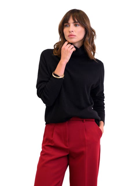 Geelong Wool Slouch Turtleneck Sweater