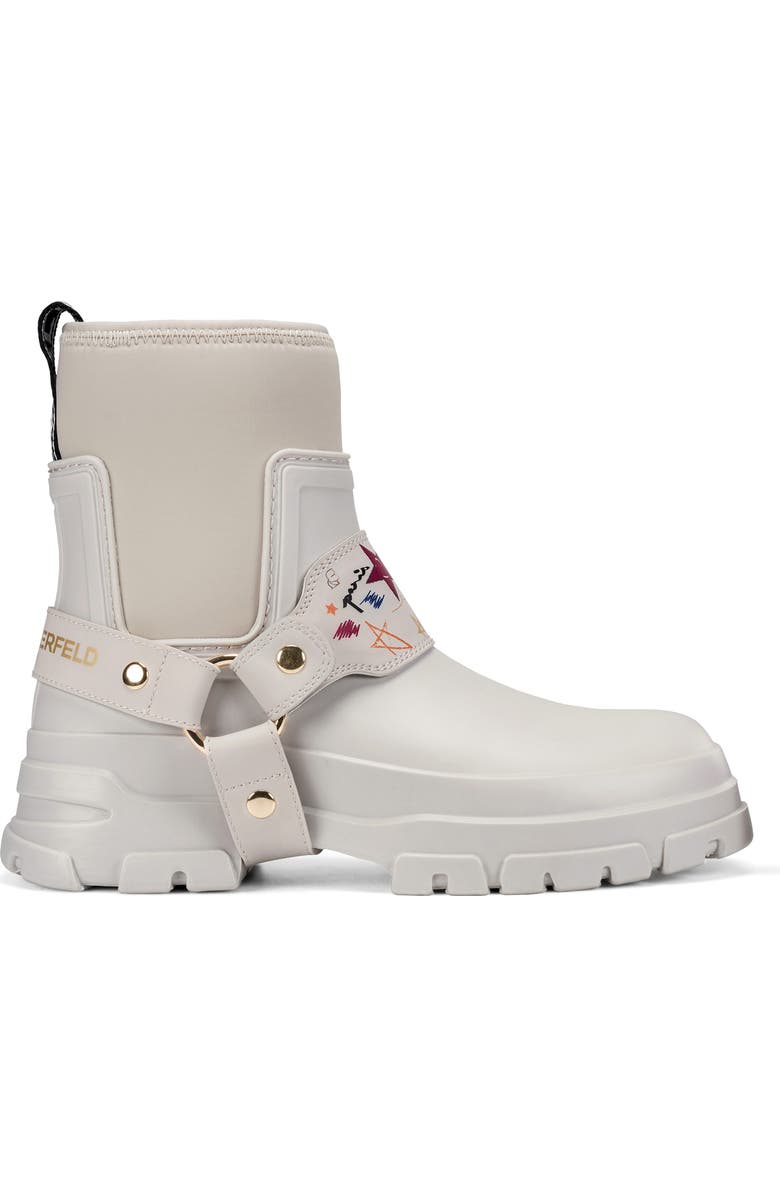KARL LAGERFELD PARIS Ranelle Rain Boot, Alternate, color, Soft White