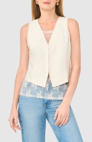 Parker Vest with Lace Tank Underlay