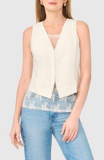 Vest with Lace Tank Underlay