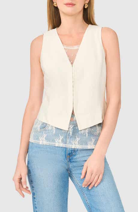 Vest with Lace Tank Underlay