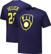 PROFILE Men's Profile Christian Yelich Navy Milwaukee Brewers Big & Tall Player Name & Number T-Shirt