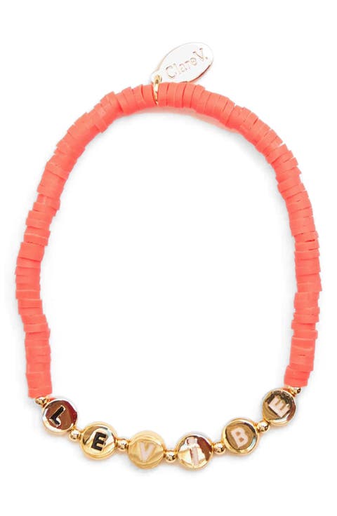 Beaded Disc Stretch Bracelet