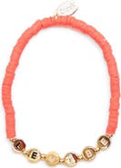 Clare V. Beaded Disc Stretch Bracelet