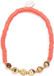 Clare V. Beaded Disc Stretch Bracelet