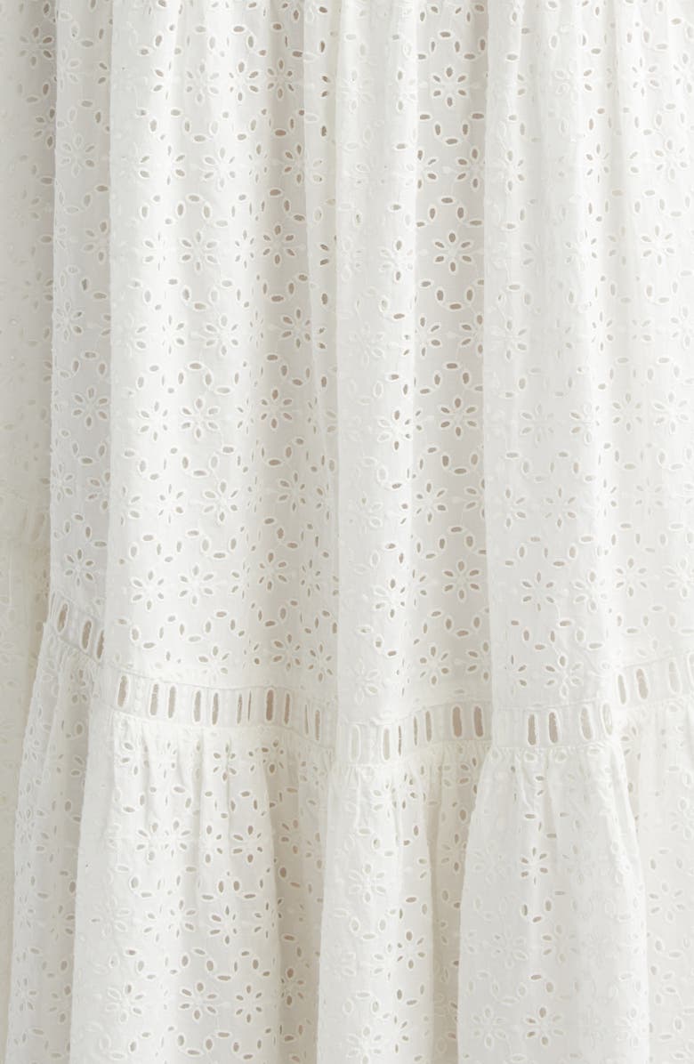 Ulla Johnson Constance Eyelet Sleeveless Cotton Maxi Dress, Alternate, color, Pristine