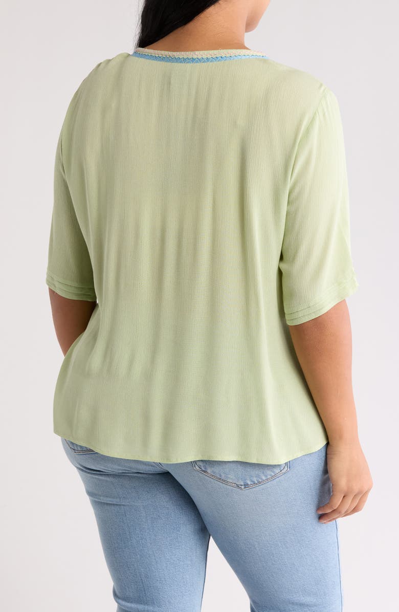 Forgotten Grace Embroidered Blouse, Alternate, color, Sage