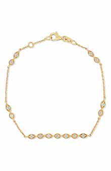 Mykonos 18k Gold Diamond Bar Line Bracelet