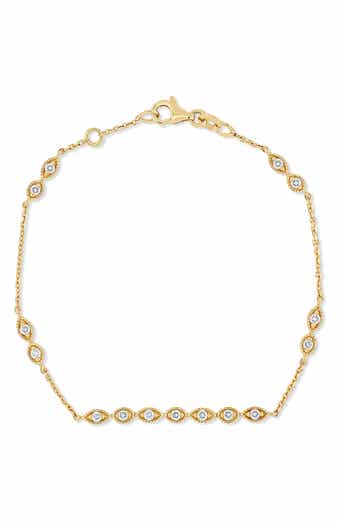 Mykonos 18k Gold Diamond Bar Line Bracelet