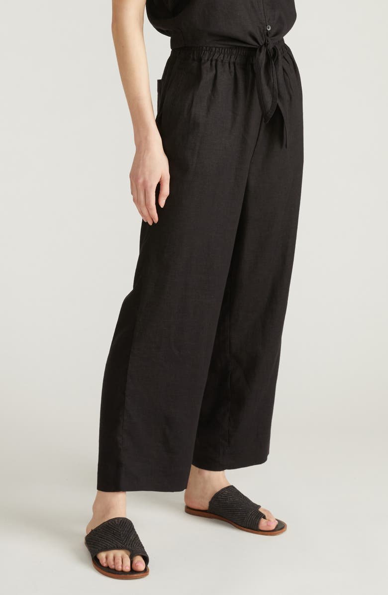 Universal Standard Iris Linen Blend Pull-On Pants, Alternate, color, 