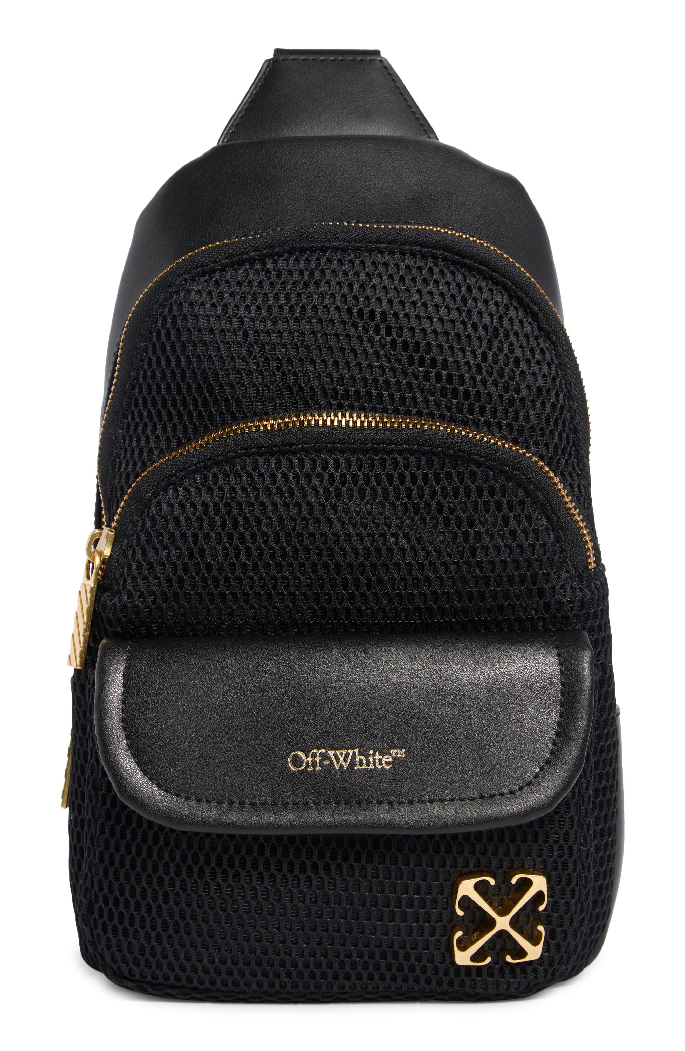 Off-White Mixed Media Sling Bag