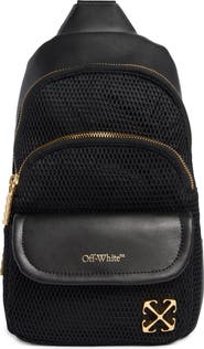 Off-White Mixed Media Sling Bag