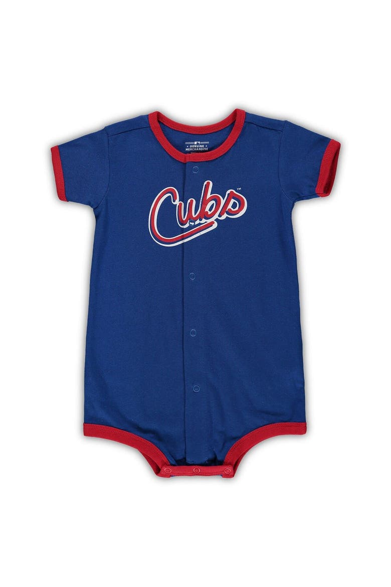 Infant Royal Chicago Cubs Power Hitter Romper, Main, color, Royal