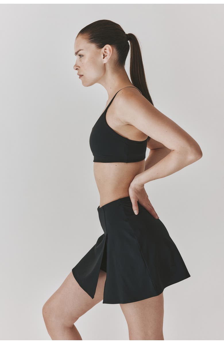 H&M Tennis Skirt With Softmove, Alternate, color, Black