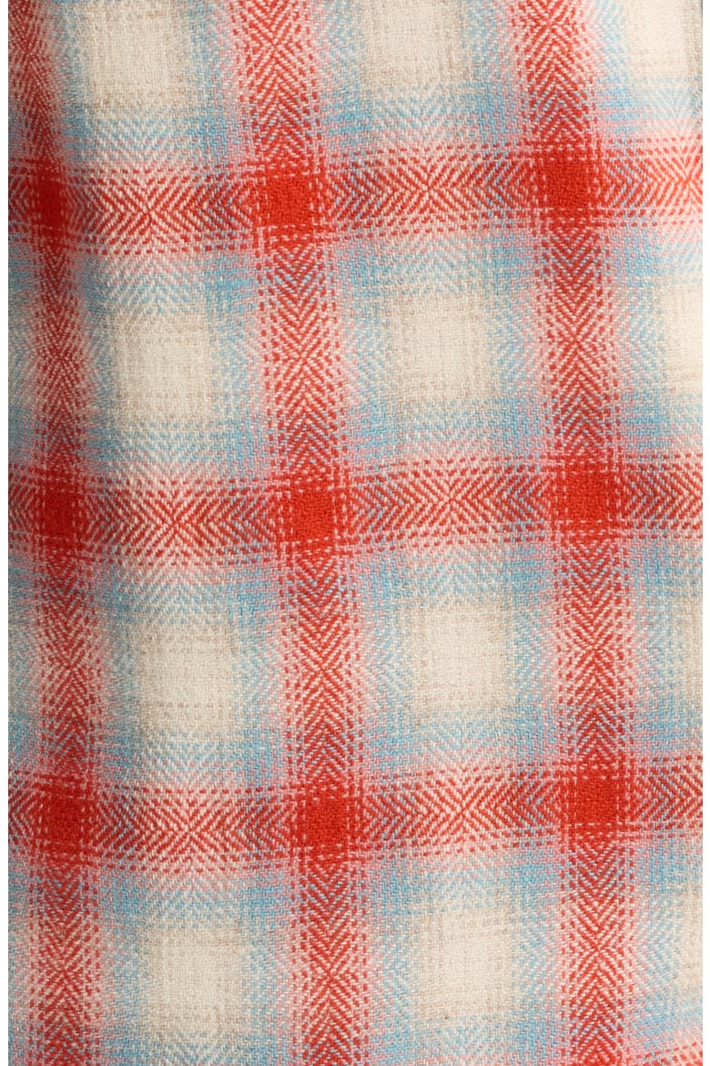 Gambler Plaid Wool Shirt, Alternate, color, RED/ AQUA OMBRE