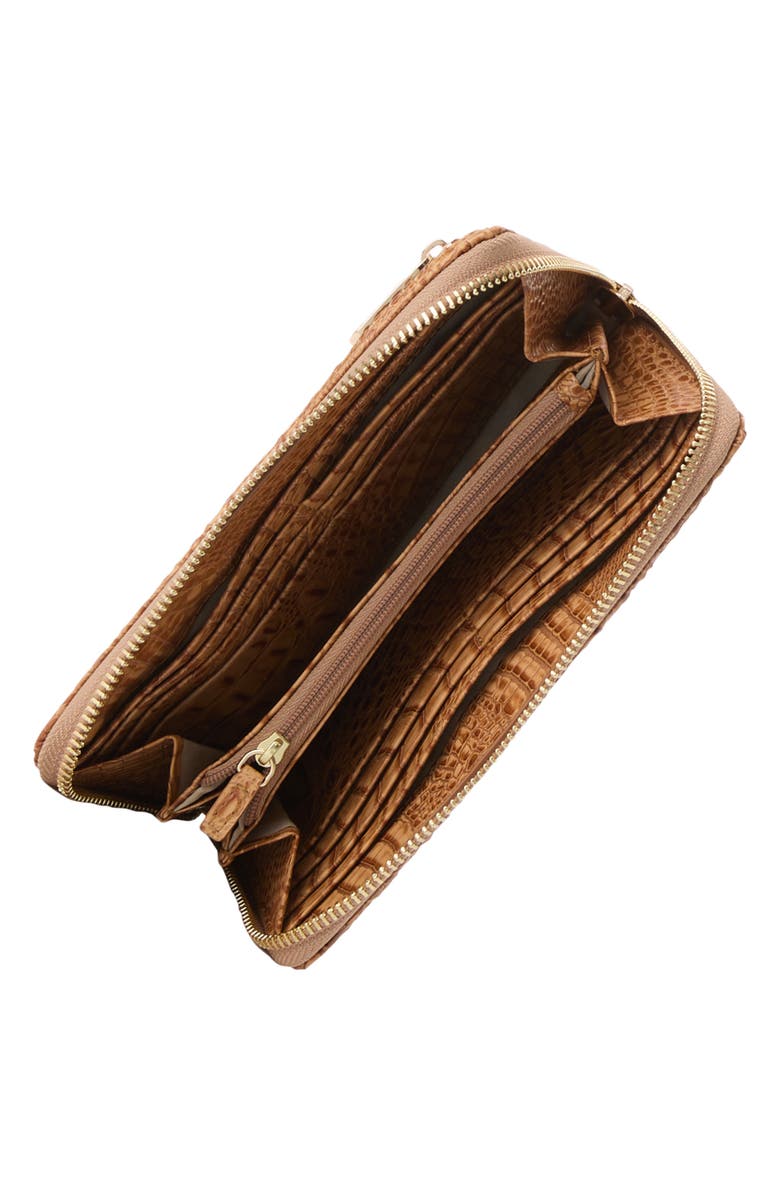 Brahmin Suri Leather Zip Wallet, Alternate, color, Tan