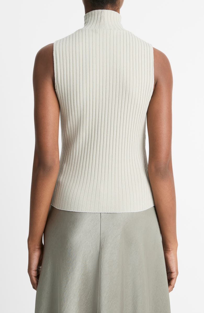 Vince Sleeveless Rib Top, Alternate, color, Pale Dove