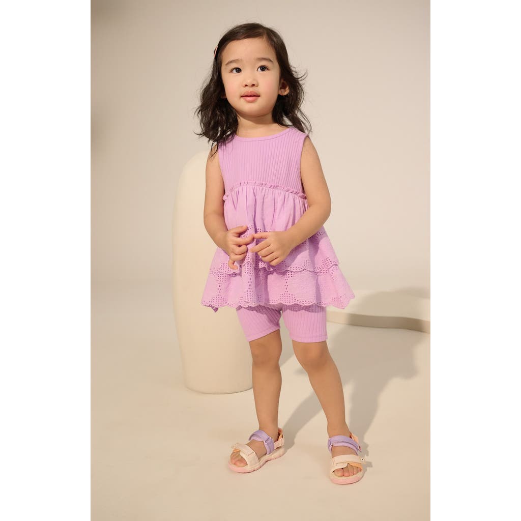 Next Kids' Tiered Tank & Shorts Set In Purple