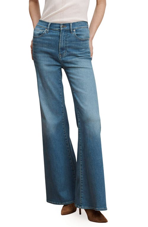 Veronica Beard Joplin Wide Flare Leg Jeans In Blue