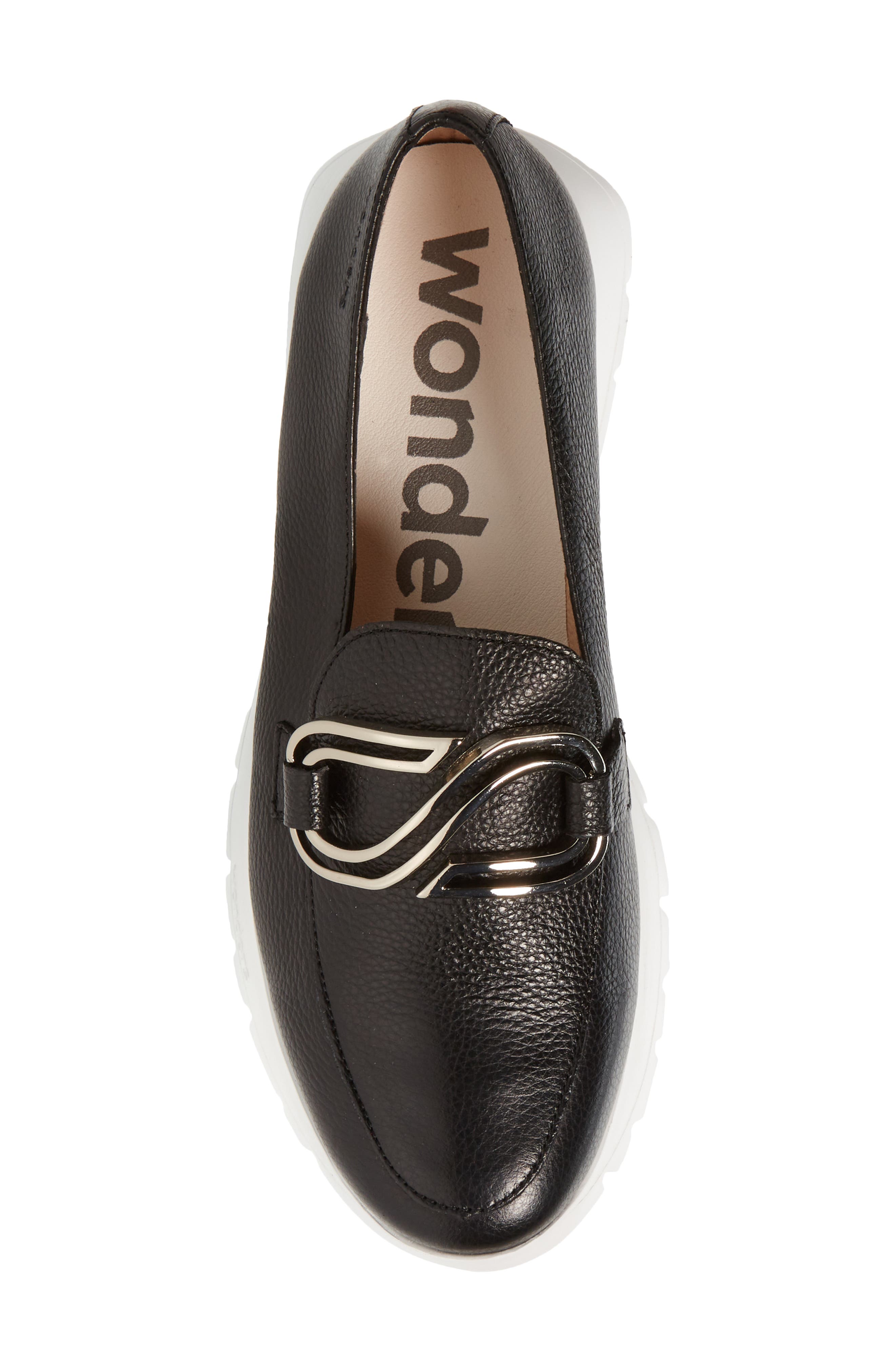 Wonders Sidney Platform Loafer, Alternate, color, Wild Black