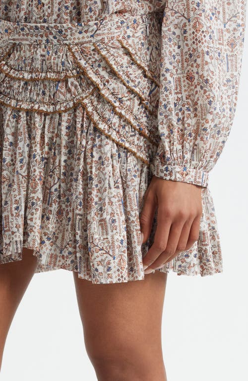Isabel Marant Étoile Ceola Ruffle Cotton Miniskirt In Neutral