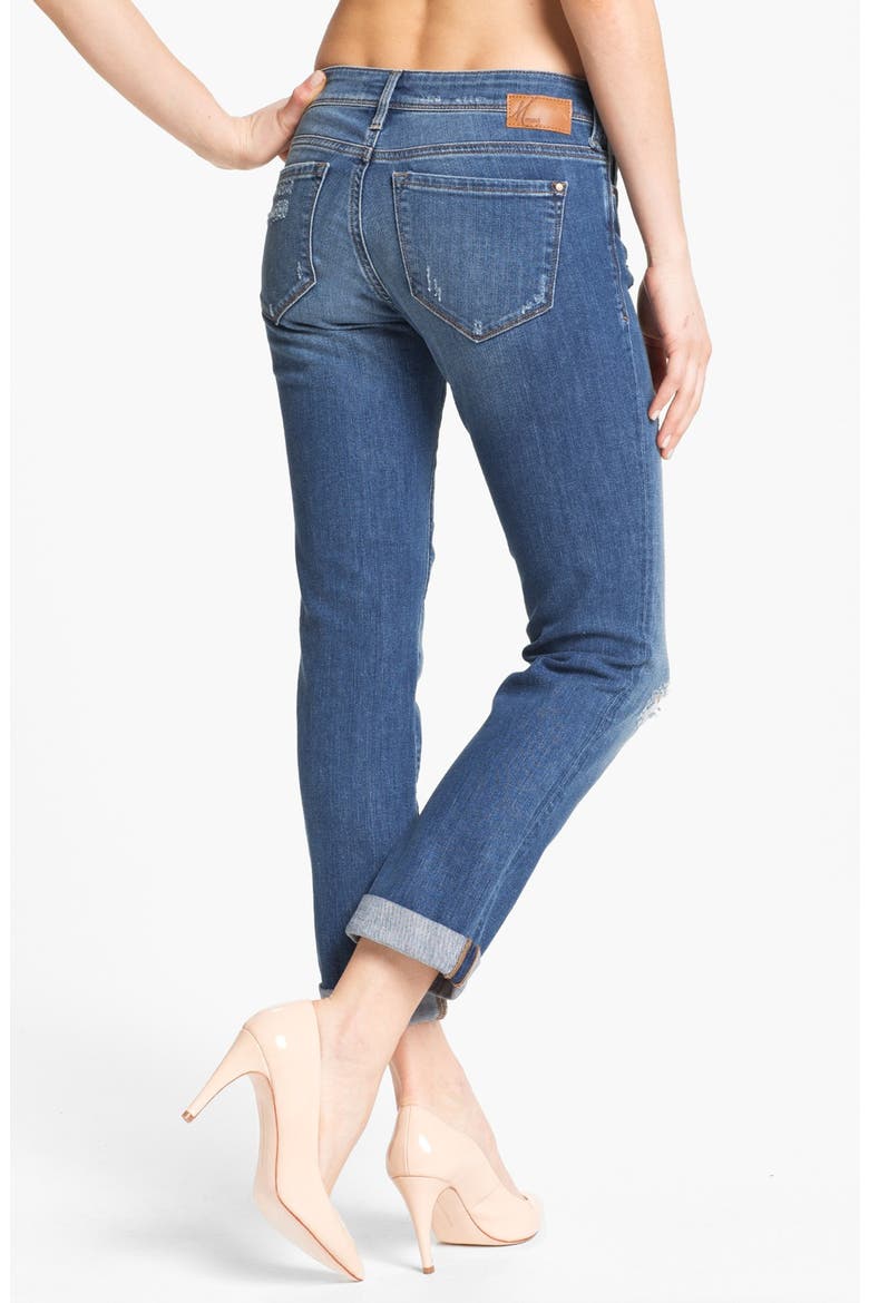 'Emma' Slim Boyfriend Jeans, Alternate, color, MID RIPPED NOLITA BLUE