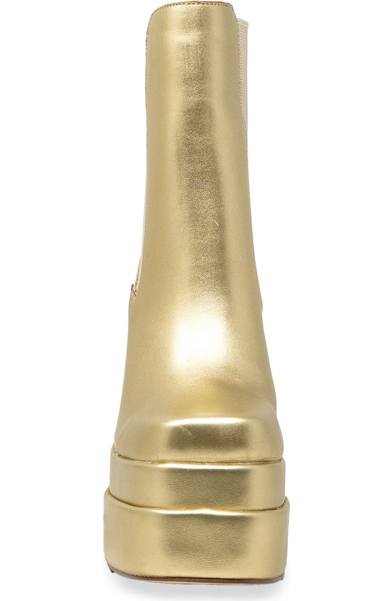 CHASE AND CHLOE Double Platform Chunky Boot, Alternate, color, Gold Metallic