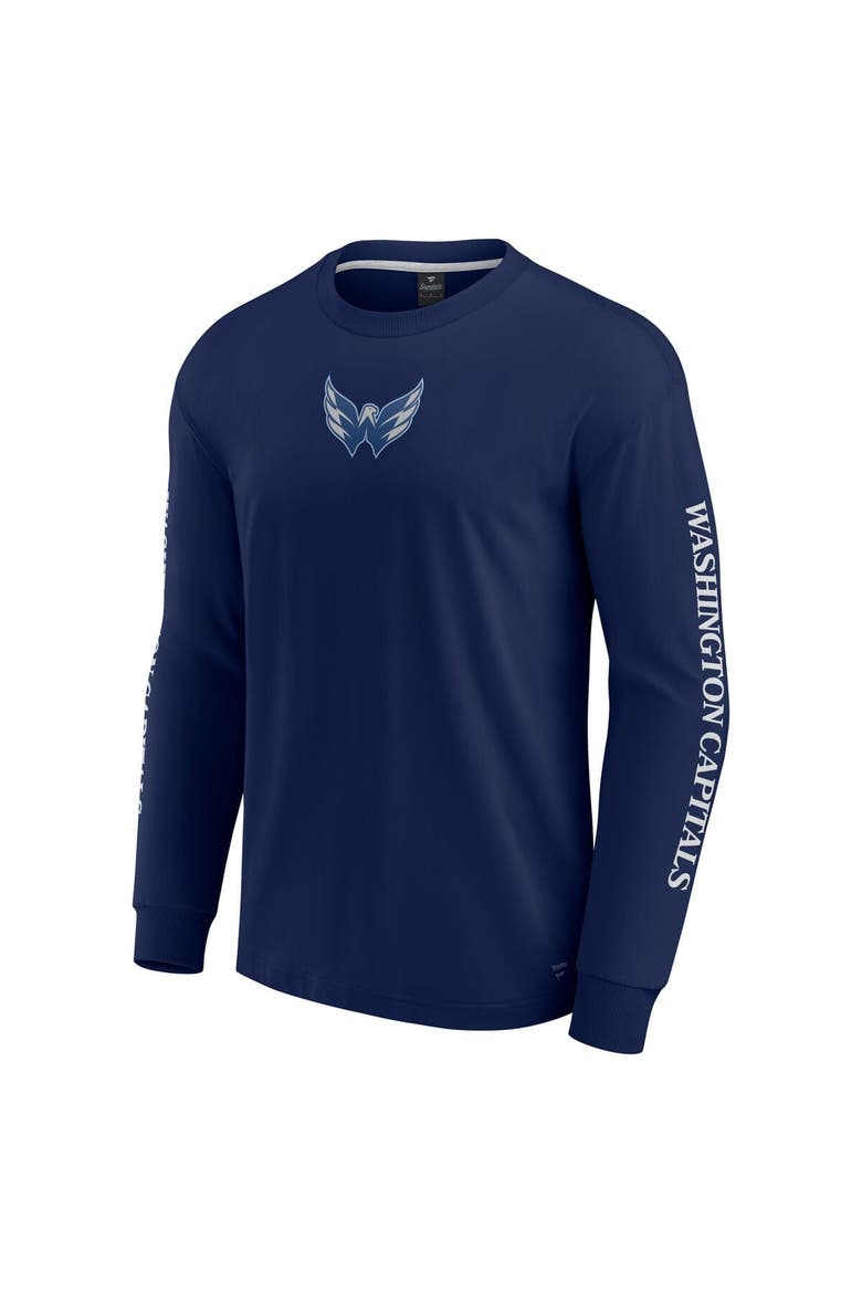 Men's Fanatics Navy Washington Capitals Elements Strive Long Sleeve T-Shirt, Alternate, color, Navy