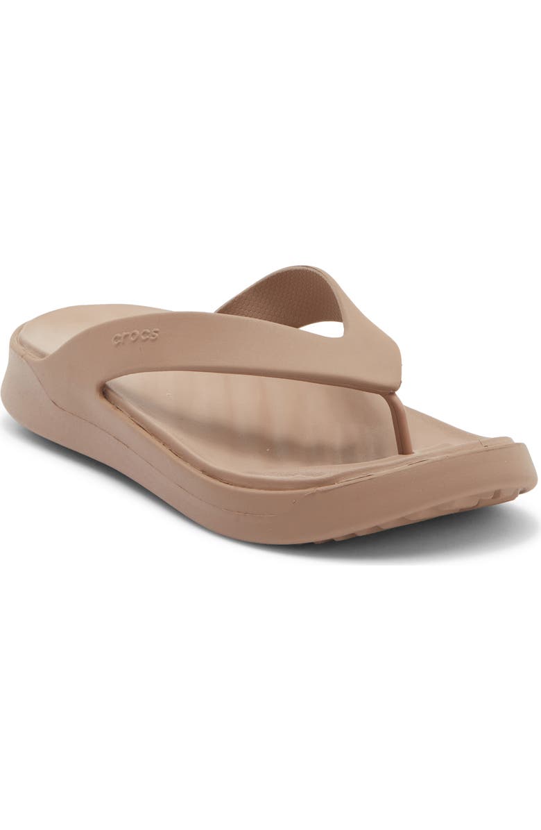 CROCS Getaway Platform Flip Flop, Main, color, Latte