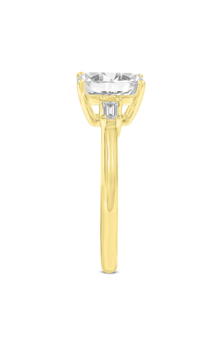 LuvMyJewelry Ophelia 14K Yellow Gold Emerald Cut & Baguette Lab Grown Diamond Three Stone Engagement Ring - 1.7 ctw, Alternate, color, 14K Yellow Gold