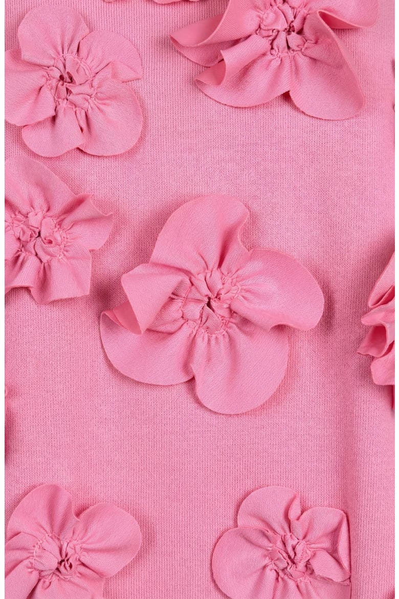 Sleeveless Mini Dress with 3D Floral Applique Detail, Alternate, color, Bubblegum Pink