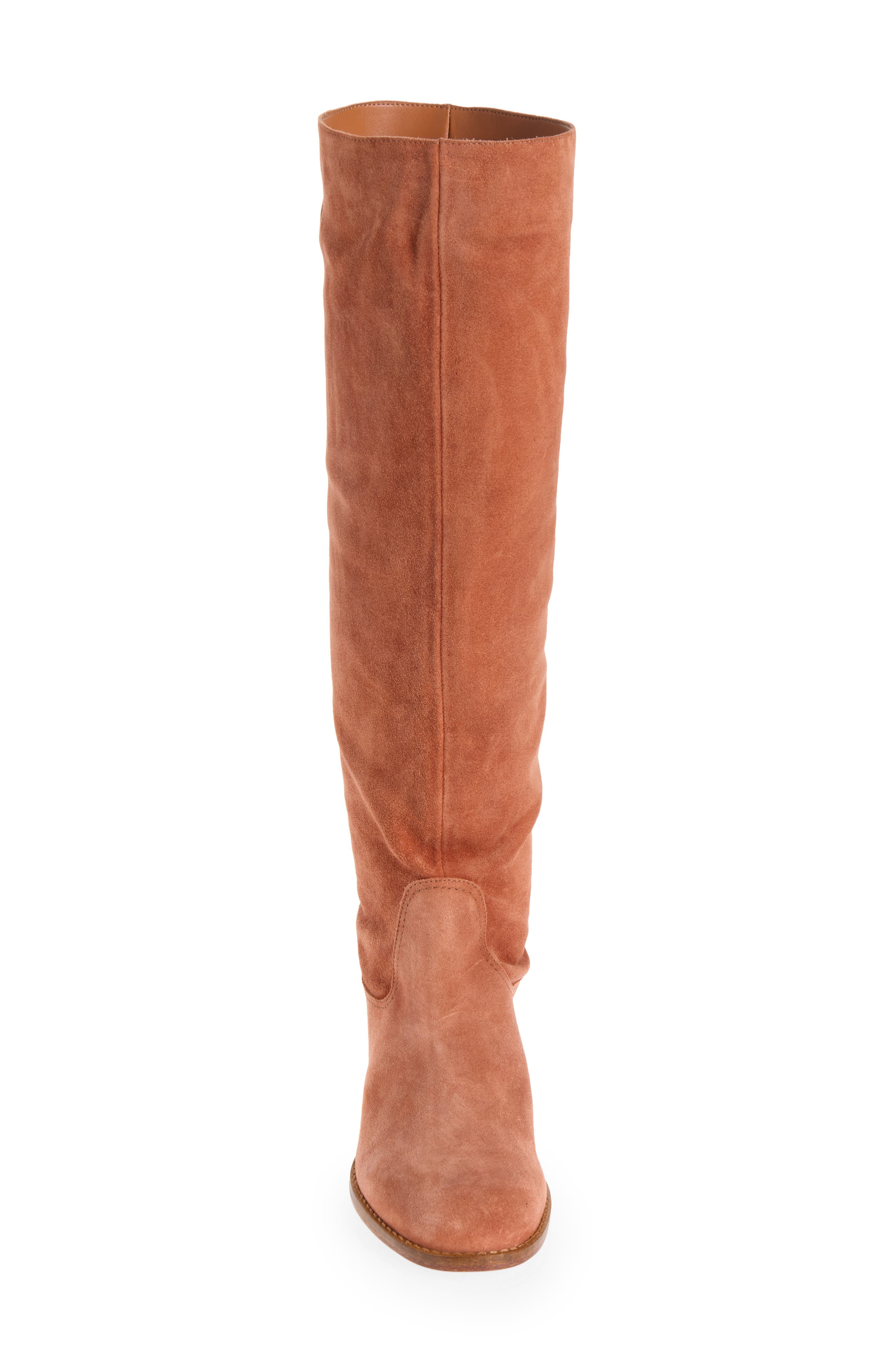 Suede Riding Boot, Alternate, color, CUOIO