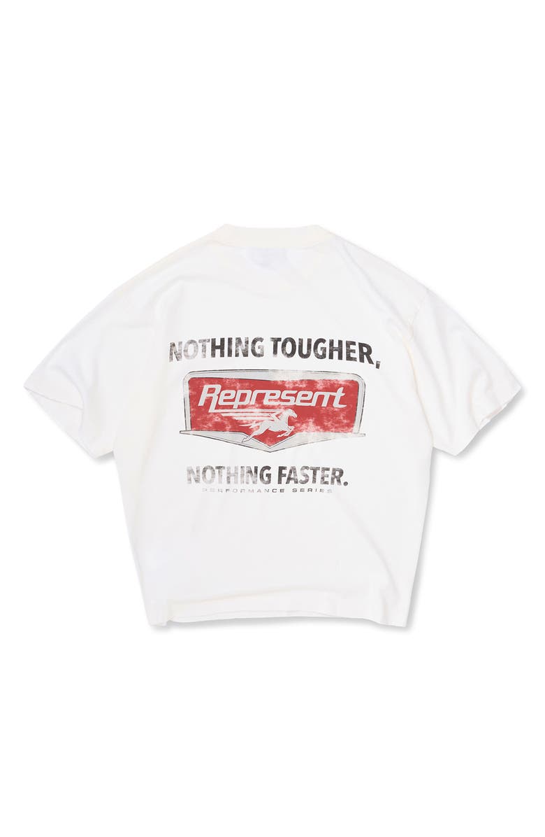 Represent Nothing Faster Cotton T-Shirt, Alternate, color, Flat White