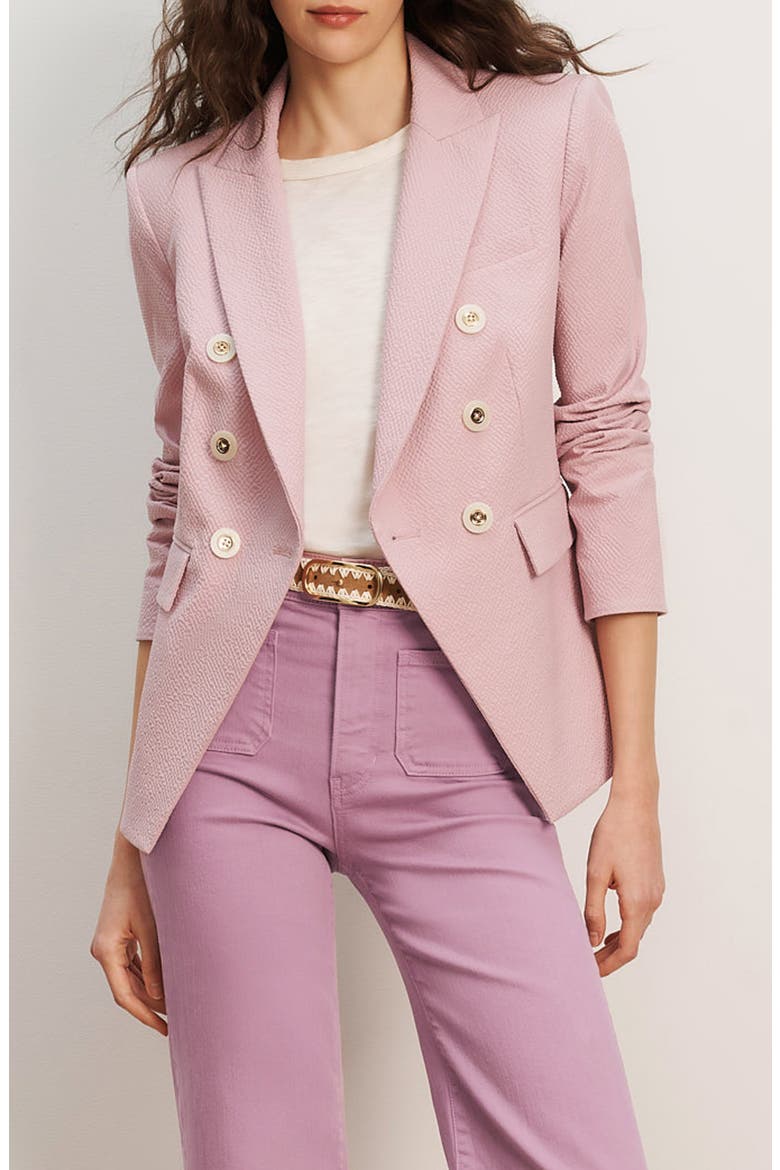 Miller Textured Stretch Cotton Dickey Jacket, Main, color, PALE ORCHID HAZE