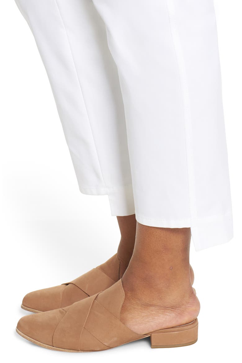 Manhattan Fundamental Step Hem Slim Pants, Alternate, color, WHITE