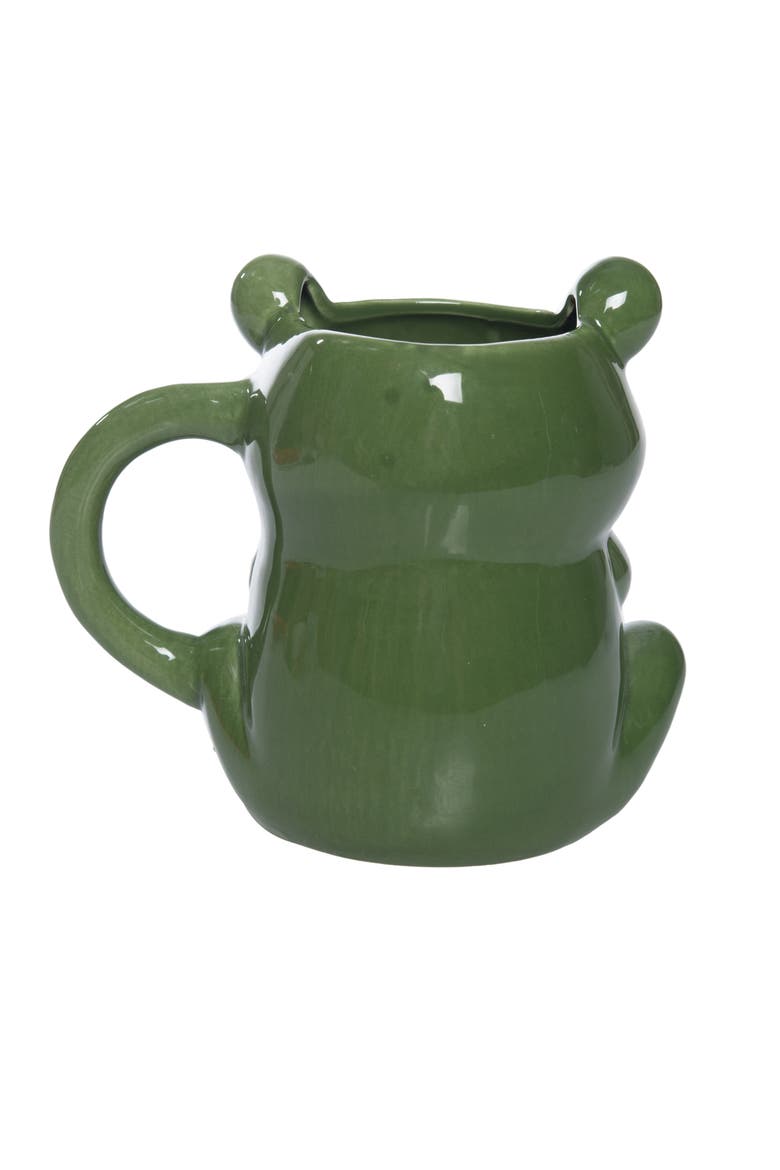Ceramic Frog Shape Mug Green for Spring Serving and Entertaining, Alternate, color, Green