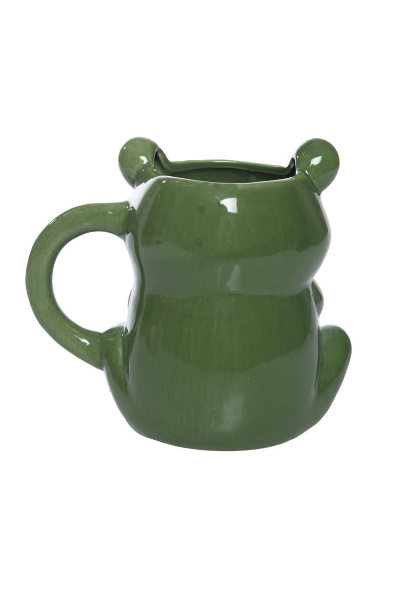 Transpac Ceramic Frog Shape Mug Green for Spring Serving and Entertaining, Alternate, color, Green