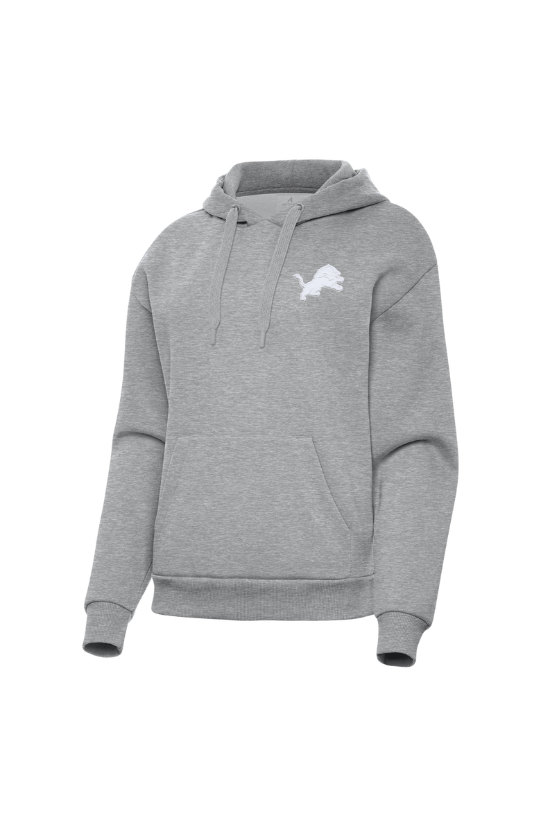 ANTIGUA Women's Antigua Heather Gray Detroit Lions Victory Pullover Hoodie, Alternate, color, Heather Gray