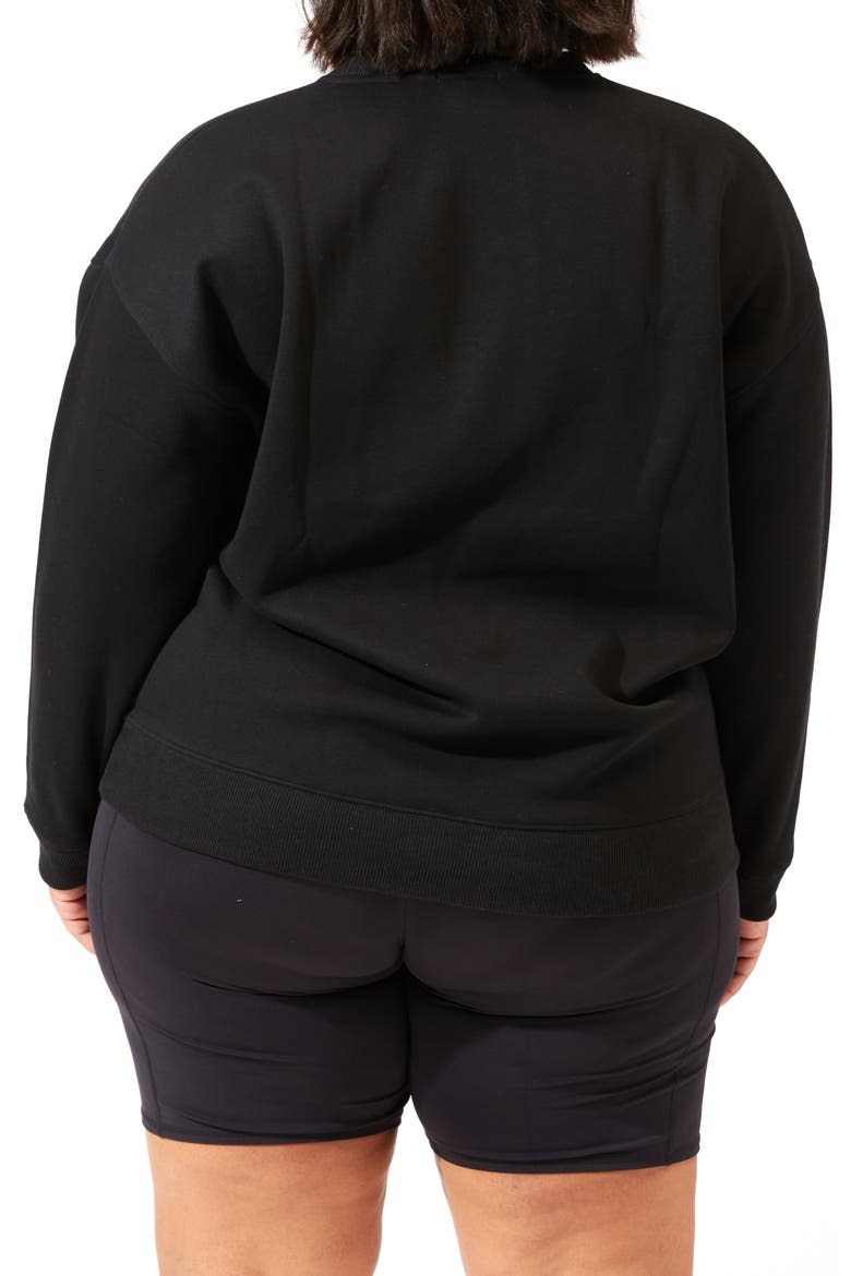 Invincible Organic Cotton Blend Fleece Sweatshirt, Alternate, color, BLACK
