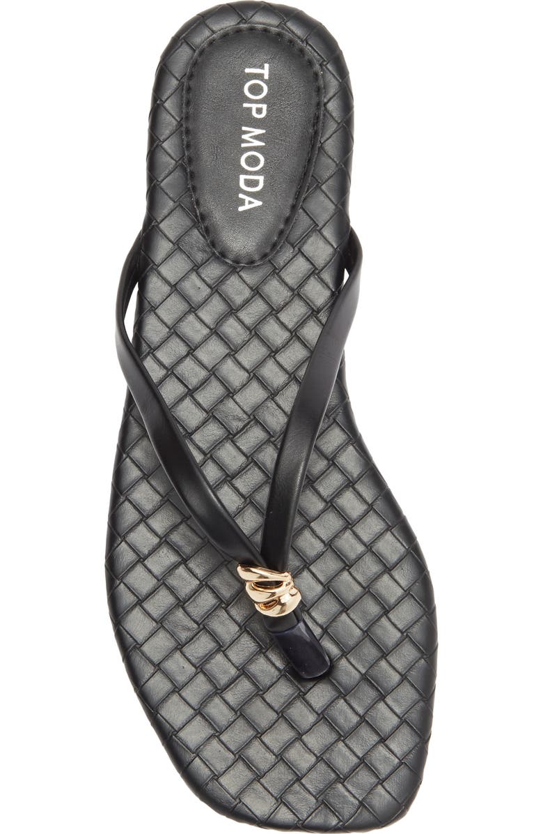 TOP MODA Priscilla Flip Flop, Alternate, color, Black Pu