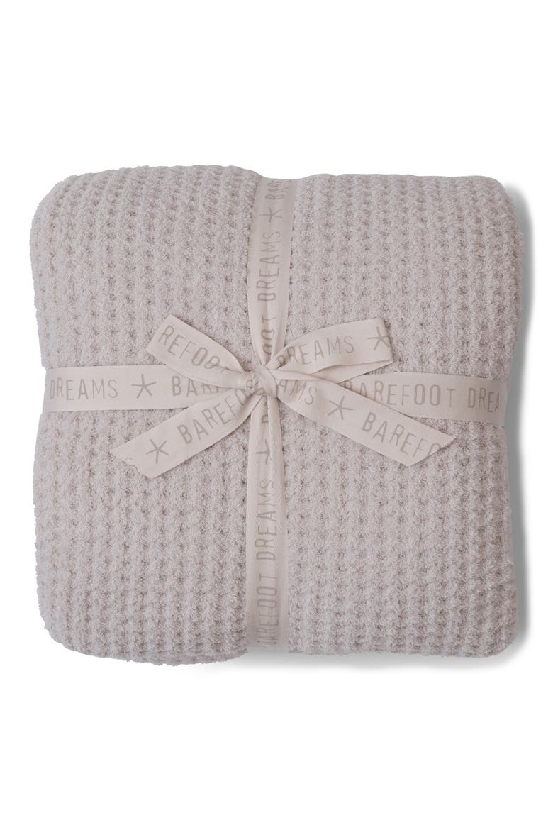 CozyChic® Waffle Knit Bed Blanket, Main, color, STONE