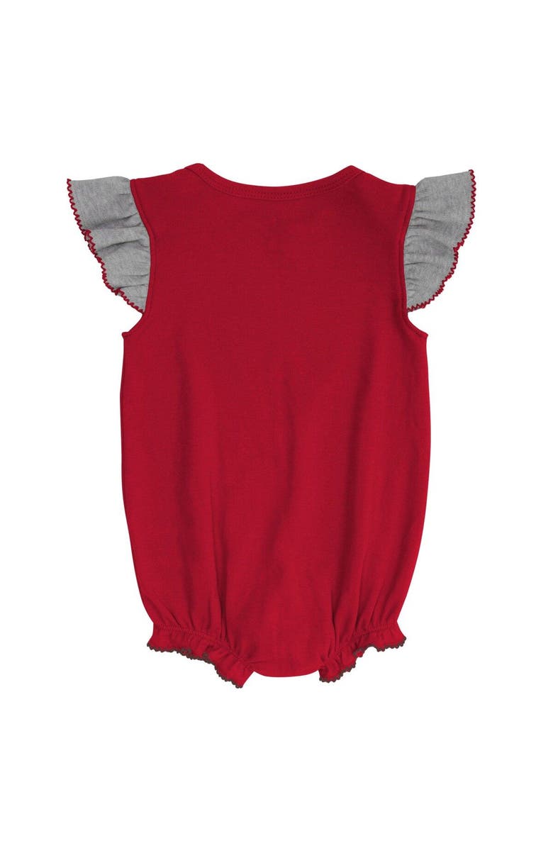 Outerstuff Girls Newborn & Infant Red/Heathered Gray Tampa Bay Buccaneers All The Love Bodysuit Bib & Booties Set, Alternate, color, 