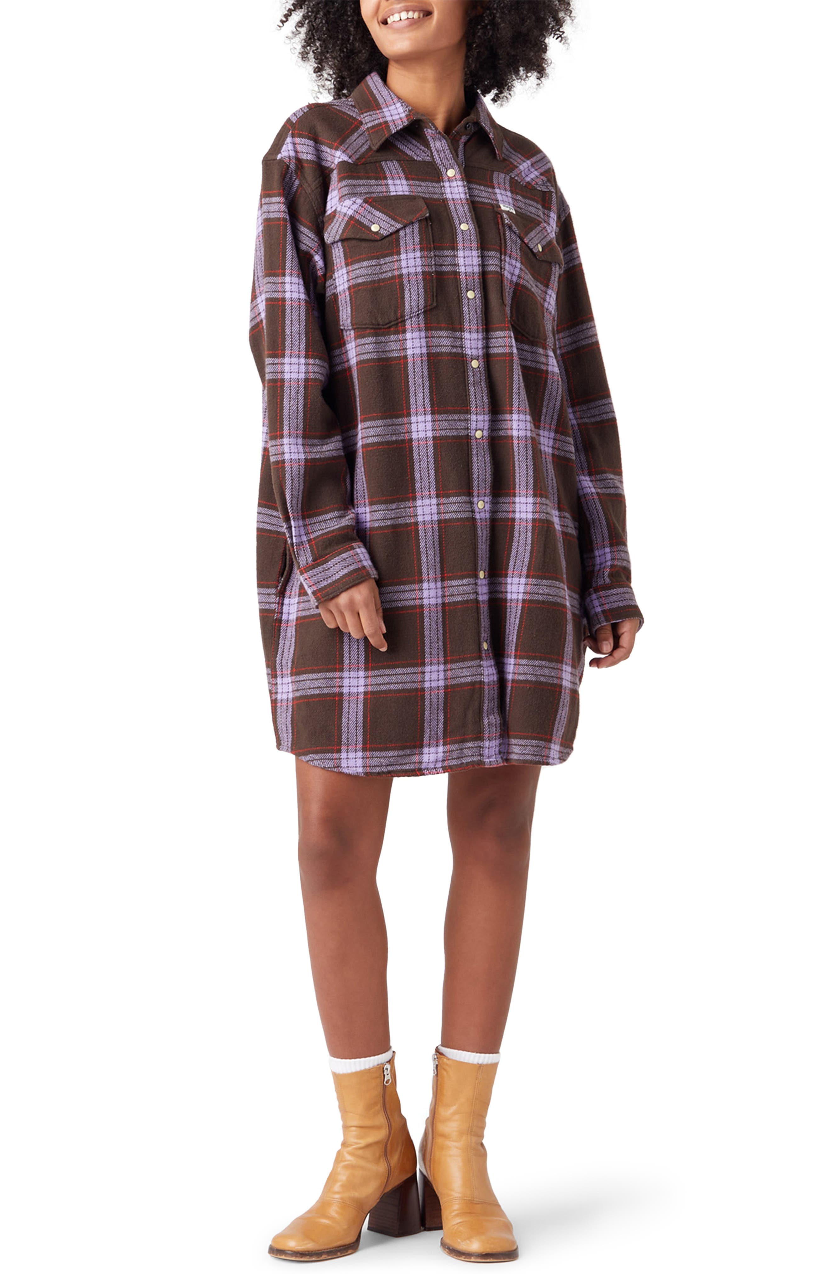 Wrangler Jumbo Western Snap Shirtdress (Women) | Nordstromrack